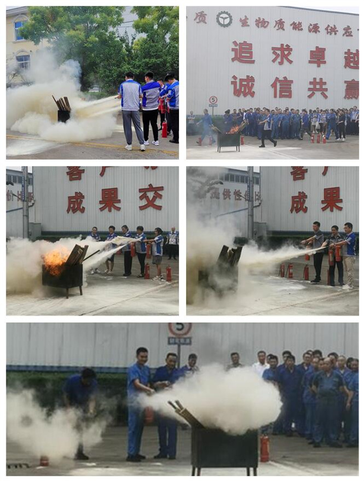 隨后，集團消防安全員為廣大職工講解滅火器和消防水槍的使用方法，并現場演示。廣大員工積極參與到教學演練當中，進一步鞏固消防培訓知識。